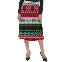 Ugly Sweater Merry Christmas  Classic Velour Midi Skirt 