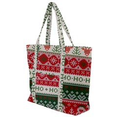 Ugly Sweater Merry Christmas  Zip Up Canvas Bag by artworkshop