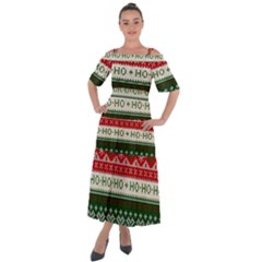 Ugly Sweater Merry Christmas  Shoulder Straps Boho Maxi Dress  by artworkshop