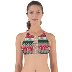 Ugly Sweater Merry Christmas  Perfectly Cut Out Bikini Top by artworkshop