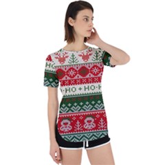 Ugly Sweater Merry Christmas  Perpetual Short Sleeve T-shirt by artworkshop