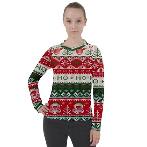 Ugly Sweater Merry Christmas  Women s Pique Long Sleeve T-shirt by artworkshop