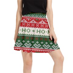 Ugly Sweater Merry Christmas  Waistband Skirt by artworkshop