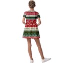 Ugly Sweater Merry Christmas  Kids  Short Sleeve Pinafore Style Dress View2