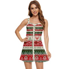 Ugly Sweater Merry Christmas  Ruffle Edge Bra Cup Chiffon Mini Dress by artworkshop