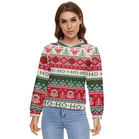 Ugly Sweater Merry Christmas  Women s Long Sleeve Raglan T-shirt by artworkshop