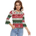 Ugly Sweater Merry Christmas  Bell Sleeve Top View1