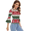 Ugly Sweater Merry Christmas  Bell Sleeve Top View3