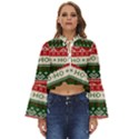 Ugly Sweater Merry Christmas  Boho Long Bell Sleeve Top View1