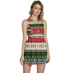 Ugly Sweater Merry Christmas  Sleeveless High Waist Mini Dress by artworkshop