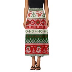 Ugly Sweater Merry Christmas  Classic Midi Chiffon Skirt by artworkshop