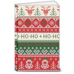 Ugly Sweater Merry Christmas  8  X 10  Hardcover Notebook by artworkshop