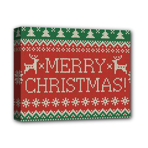 Merry Christmas  Pattern Deluxe Canvas 14  X 11  (stretched) by artworkshop