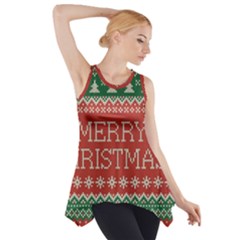 Merry Christmas  Pattern Side Drop Tank Tunic by artworkshop