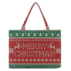 Merry Christmas  Pattern Zipper Medium Tote Bag by artworkshop