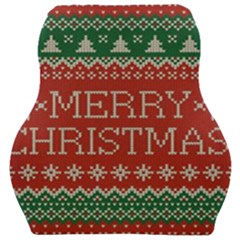 Merry Christmas  Pattern Car Seat Velour Cushion  by artworkshop