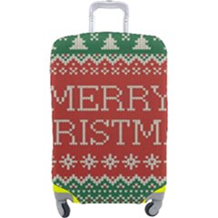 Merry Christmas  Pattern Luggage Cover (large) by artworkshop