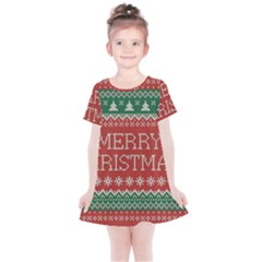 Merry Christmas  Pattern Kids  Simple Cotton Dress