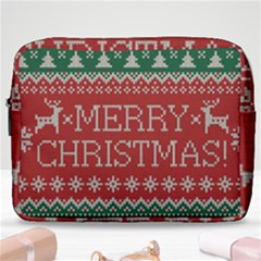 Merry Christmas  Pattern Make Up Pouch (large) by artworkshop