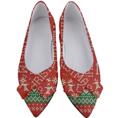 Merry Christmas  Pattern Women s Bow Heels