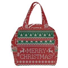 Merry Christmas  Pattern Boxy Hand Bag by artworkshop