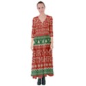 Merry Christmas  Pattern Button Up Maxi Dress View1