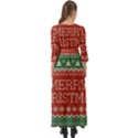 Merry Christmas  Pattern Button Up Maxi Dress View2