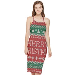 Merry Christmas  Pattern Bodycon Cross Back Summer Dress by artworkshop