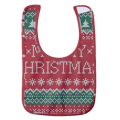 Merry Christmas  Pattern Baby Bib by artworkshop