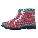 Merry Christmas  Pattern Women s High-Top Canvas Sneakers View2