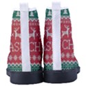 Merry Christmas  Pattern Women s High-Top Canvas Sneakers View4