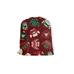 Ugly Sweater Wrapping Paper Drawstring Pouch (medium) by artworkshop