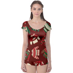 Ugly Sweater Wrapping Paper Boyleg Leotard  by artworkshop