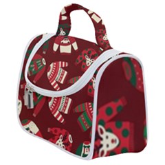 Ugly Sweater Wrapping Paper Satchel Handbag by artworkshop