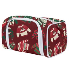 Ugly Sweater Wrapping Paper Toiletries Pouch by artworkshop