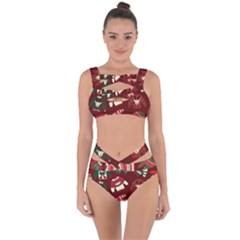 Ugly Sweater Wrapping Paper Bandaged Up Bikini Set  by artworkshop