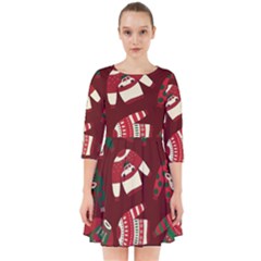 Ugly Sweater Wrapping Paper Smock Dress by artworkshop