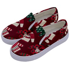 Ugly Sweater Wrapping Paper Kids  Canvas Slip Ons by artworkshop