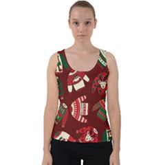 Ugly Sweater Wrapping Paper Velvet Tank Top by artworkshop