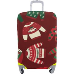 Ugly Sweater Wrapping Paper Luggage Cover (large) by artworkshop