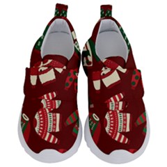 Ugly Sweater Wrapping Paper Kids  Velcro No Lace Shoes by artworkshop