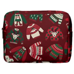 Ugly Sweater Wrapping Paper Make Up Pouch (large) by artworkshop