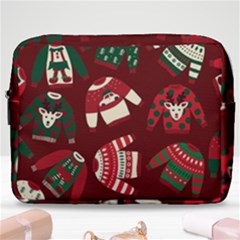 Ugly Sweater Wrapping Paper Make Up Pouch (large) by artworkshop