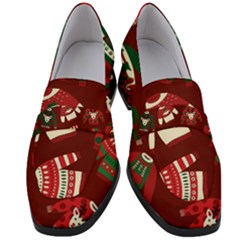 Ugly Sweater Wrapping Paper Women s Chunky Heel Loafers by artworkshop