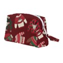 Ugly Sweater Wrapping Paper Wristlet Pouch Bag (Medium) View2