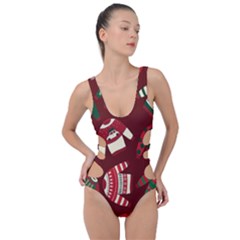 Ugly Sweater Wrapping Paper Side Cut Out Swimsuit