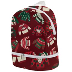 Ugly Sweater Wrapping Paper Zip Bottom Backpack