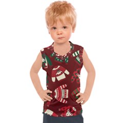 Ugly Sweater Wrapping Paper Kids  Sport Tank Top