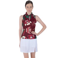 Ugly Sweater Wrapping Paper Women s Sleeveless Polo T-shirt