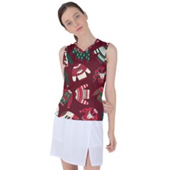 Ugly Sweater Wrapping Paper Women s Sleeveless Sports Top